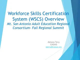 WSCS - Workforce Skills Certification System Overview