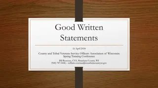 Mastering Effective Written Statements for Veteran Services