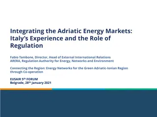 Integrating Adriatic Energy Markets: Italy's Regulatory Perspective