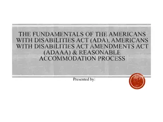 ADA, ADAAA, and Reasonable Accommodation