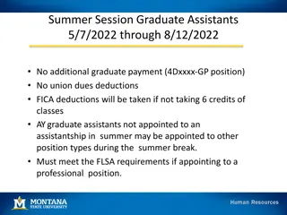 Guidelines for Summer Session Graduate Assistants 2022