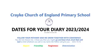 Crayke Church of England Primary School - Important Dates 2023/2024