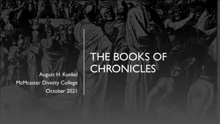 The Books of Chronicles: Insights and Lineage by August H. Konkel