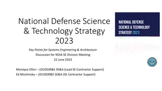 National Defense Science & Technology Strategy 2023: Key Points for Systems Engineering & Architecture Discussion