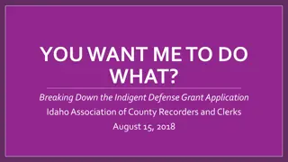 Indigent Defense Grant Application Guidelines