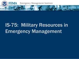 Military Resources in Emergency Management Course Overview