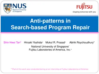 Automated Program Repair and Anti-Patterns in Search-Based Program Repair