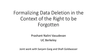 Formalizing Data Deletion in the Context of the Right to be Forgotten