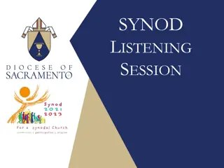 Synod Listening Session: Reflections and Discussions in Spirituality