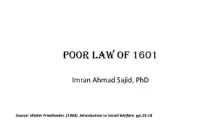 Evolution of Poor Law in 1601 England