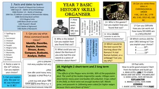 History Skills and Timeline Events Organization