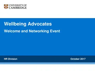 Wellbeing Advocates Networking Event Highlights October 2017