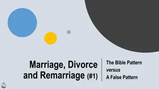 Biblical Views on Marriage, Divorce, and Remarriage