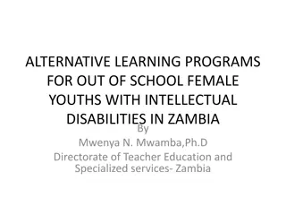 Promoting Alternative Learning Programs for Out-of-School Female Youths with Intellectual Disabilities in Zambia