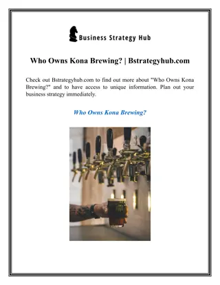 Who Owns Kona Brewing  Bstrategyhub.com