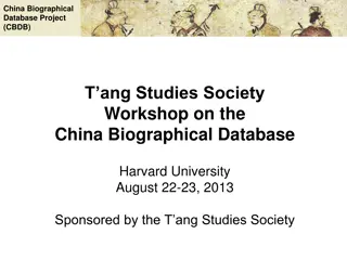 China Biographical Database Project (CBDB) Workshop Highlights