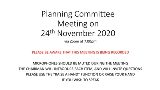 Planning Committee Meeting Agenda for 24th November 2020