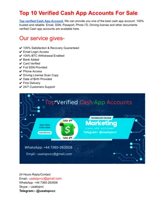 100 % TrusteTrustable Site To Buy Verified Cash App Account In 2024