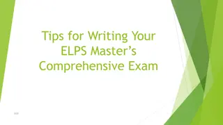 Developing an Entry Plan for Principal Position: ELPS Master's Comprehensive Exam Tips