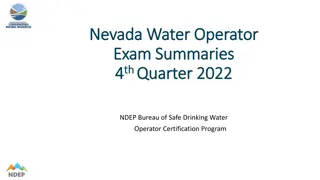 Nevada Water Operator Exam Summaries 4th Quarter 2022