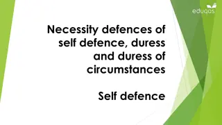 Self-Defence in Criminal Law