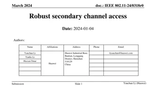 Addressing Issues in Secondary Channel Access for IEEE 802.11-24 Networks