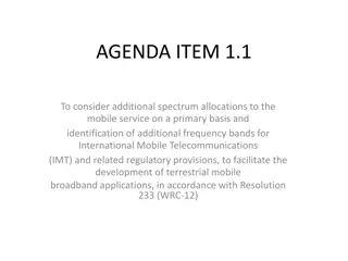 Spectrum Allocations for Mobile and Satellite Services - WRC-12 Agenda