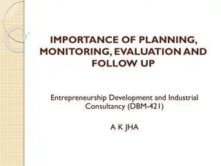 Importance of Planning, Monitoring, Evaluation, and Follow-Up in Entrepreneurship Development