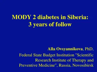 MODY Diabetes: Characteristics and Prevalence in Russia