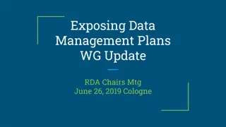 Update on Exposing Data Management Plans Working Group Meeting