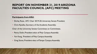 Report on Arizona Faculties Council Meeting - November 21, 2019