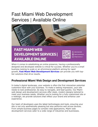 Fast Miami Web Development Services | Available Online