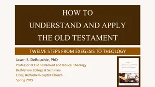 Applying the Old Testament: A Guide to Biblical Theology