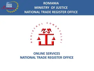 National Trade Register Office Online Services in Romania