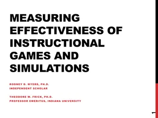 The Effectiveness of Instructional Games and Simulations