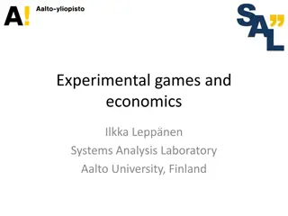 Insights into Experimental Games and Economics