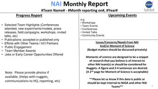 SSERVI March 2017 Progress Report Highlights