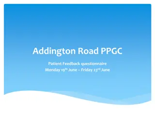 Addington Road PPGC Patient Feedback Questionnaire Analysis