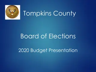 Tompkins County Board of Elections 2020 Budget Overview