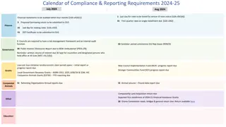 Compliance & Reporting Requirements Calendar 2024-25