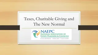 Taxes, Charitable Giving, and Legislative Impacts