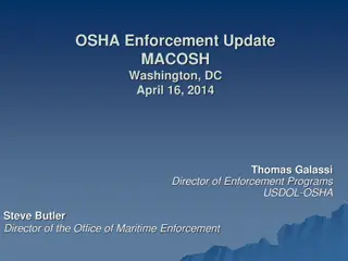 OSHA Enforcement Update - MACOSH Washington, DC Summary