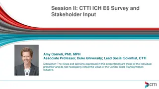 Insights from CTTI ICH E6 Survey and Stakeholder Input