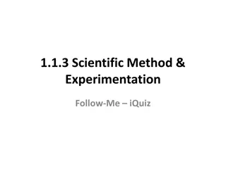 Scientific Method and Experimentation