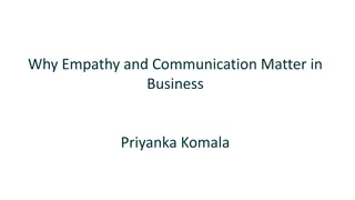 Why Empathy and Communication Matter in  Business