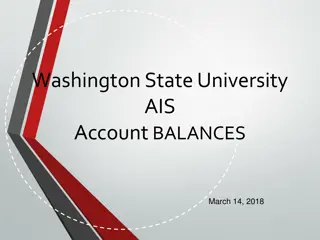 WSU AIS Account Balances System Overview