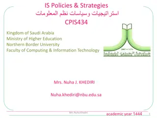 CPIS434 - Information Security Policies & Strategies at Northern Border University