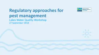 Pest Management Regulatory Approaches for Lakes Water Quality Workshop