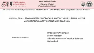 Clinical Trial: Sewing Needle Microcapsulotomy vs. Small Needle Aspiration to Avert Argentinian Flag Sign at TOSCON 2024