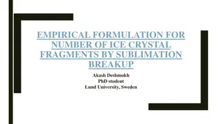 Empirical Formulation for Ice Crystal Fragmentation by Sublimation Breakup Study